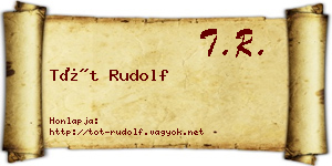 Tót Rudolf névjegykártya