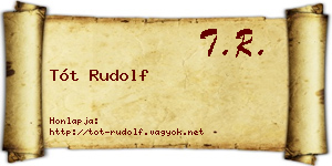 Tót Rudolf névjegykártya