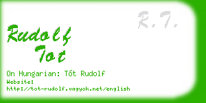 rudolf tot business card